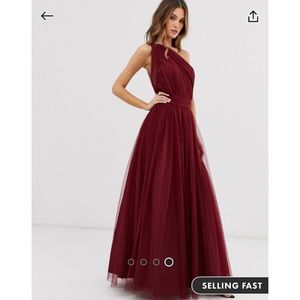 ASOS One-shoulder Tulle Gown